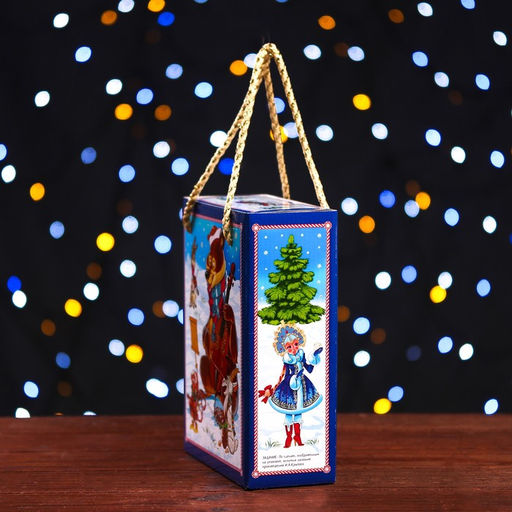 Подарочная новогодняя коробка «Квартет», упаковка, 16.5×7.9×20.8 см