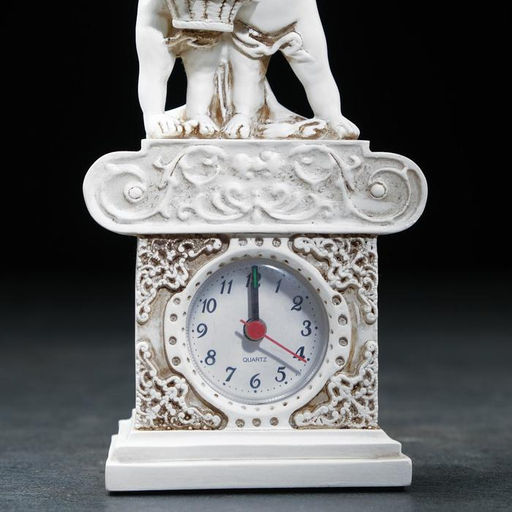 Часы настольные интерьерные каминные «Ангелы под зонтом», h=26 см