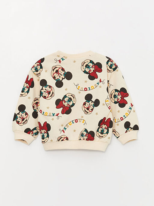 Bisiklet Yaka Minnie Mouse Bask?l? K?z Bebek Sweatshirt - Waikiki фото 2