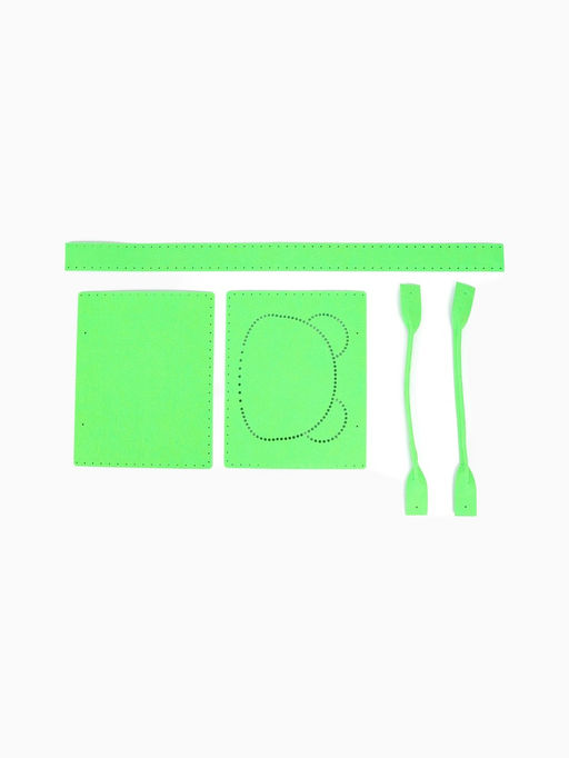 Набор для создания сумки из фетра "Панда", цвет зеленый