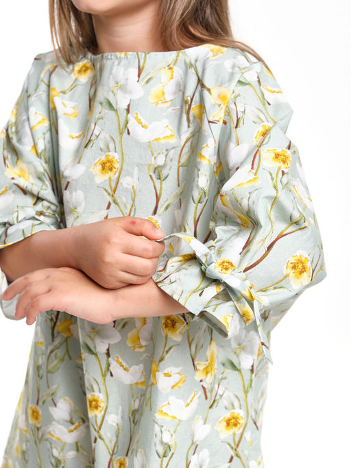 Платье нарядное хлопковое UD 7947 цветы - Mini maxi фото 2