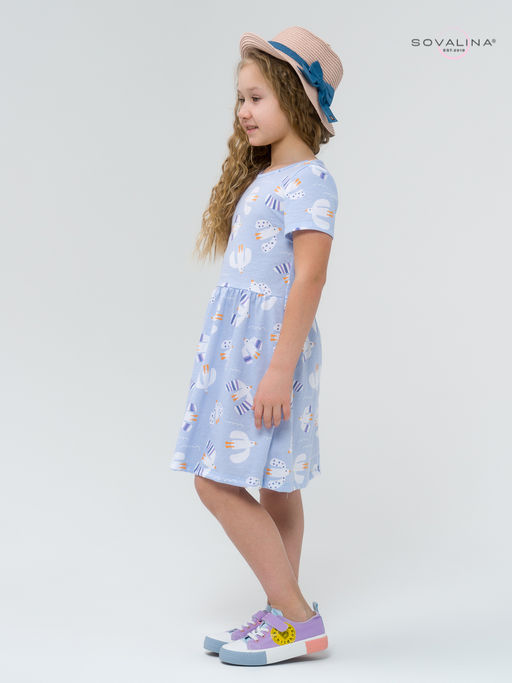 Платье Лето чайки на голубом ВБ - Sovalina фото 11
