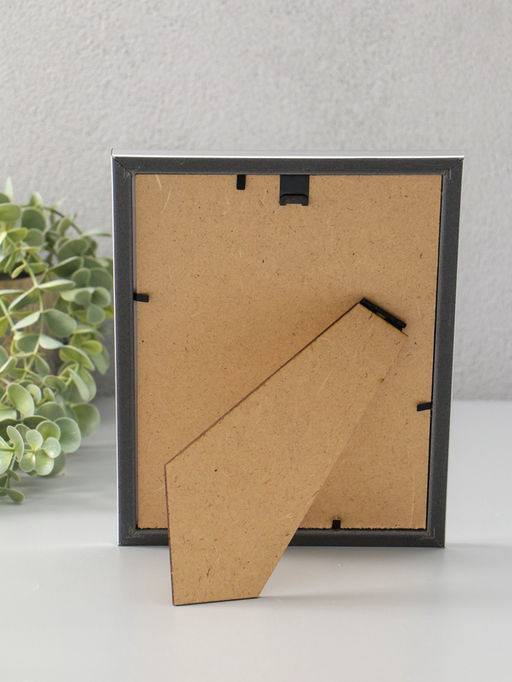 Фоторамка для фото 15×21 см Oframe, пластик, серебро, (пластиковый экран)