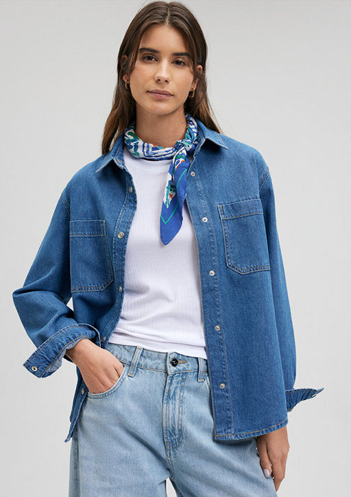 Bask?l? Mavi Bandana