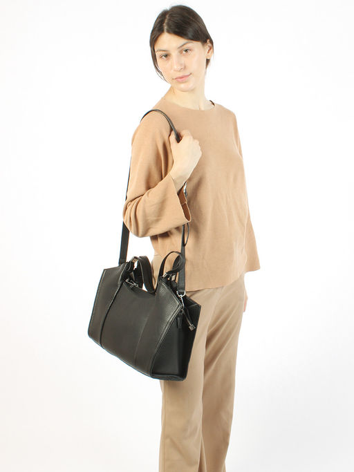 LACCOMA сумка C1070-черный натуральная кожа полиэстер фото 8