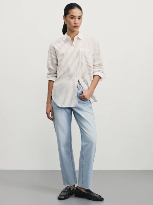 Рубашка из хлопка с контрастными деталями / Zarina