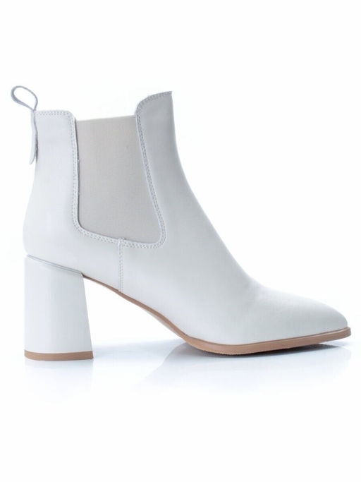 01-PCT169-2 BEIGE Ботинки Челси демисезонные женские (натуральная кожа, байка)