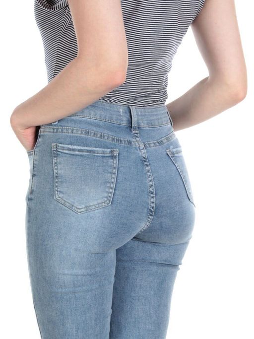 5609 BLUE Джинсы женские AMG JEANS (98% хлопок, 2% лайкра)