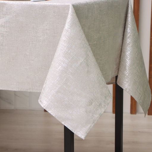 Скатерть «Этель», серебро, 100×140±5 см, 100% п/э, 180 г/м²