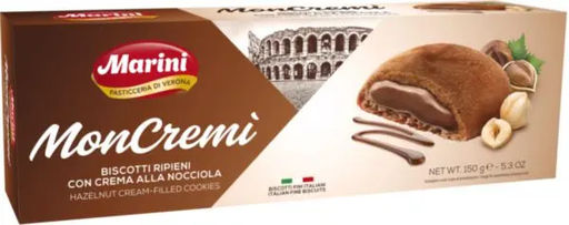 Печенье сдобное "Moncremi" с начинкой с ореховым кремом "Marini" (0,150 кг)
