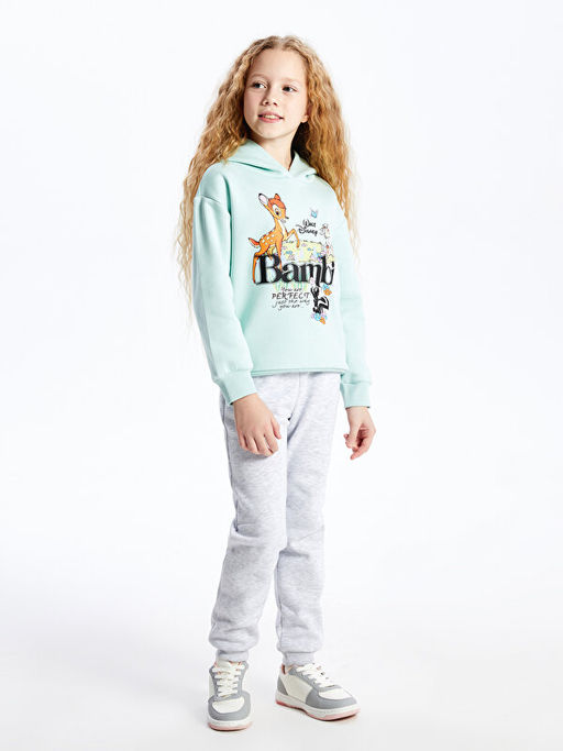 Bambi Bask?l? Uzun Kollu K?z ?ocuk Hoodie - Waikiki фото 2