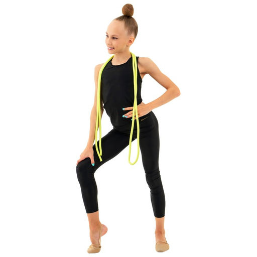 Скакалка гимнастическая Grace Dance, 3 м, цвет неоновый жёлтый  фото 7