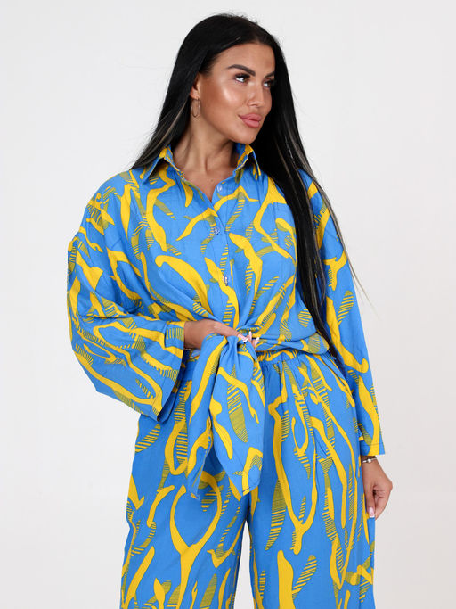 ЖК-561 ЖЕНСКИЙ КОСТЮМ (Голубой) - А-дина фото 4