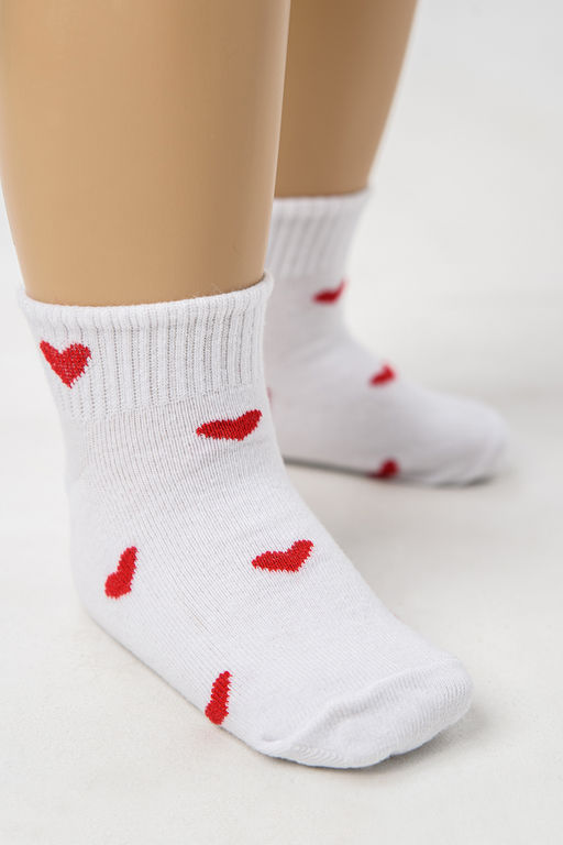 Носки детские Berchelli Любимка набор 3 пары с сердечками из хлопка с полиамидом  фото 3