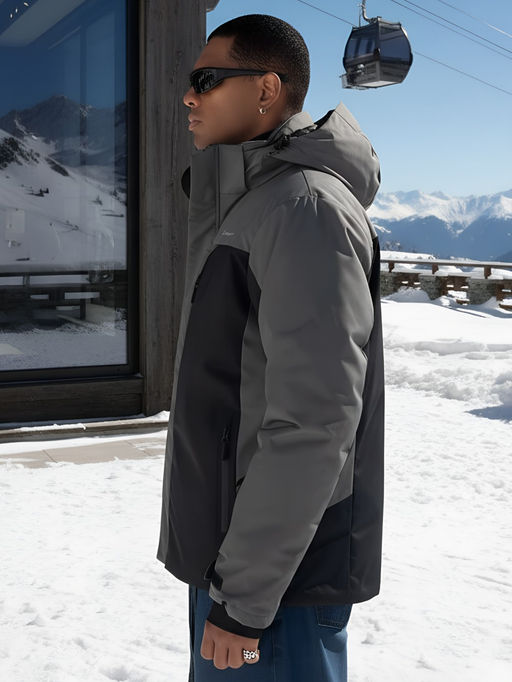 Горнолыжная куртка мужская зимняя темно-серого цвета 7612TC - Mtforce фото 13