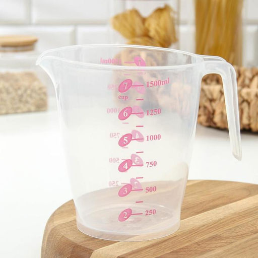 Кувшин мерный пластиковый Колор, 1500 мл, 181316 см, цвет МИКС - Доляна фото 6