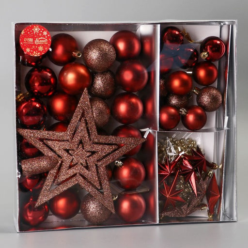 Ёлочные игрушки Андромеда, новогодние, набор 45 шт., грация, МИКС - Зимнее волшебство фото 2