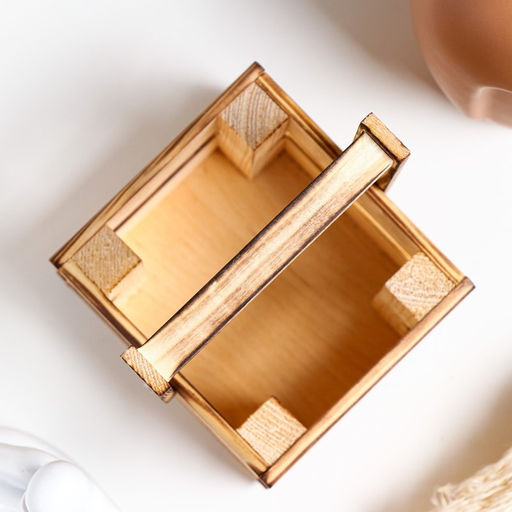 Кашпо деревянное 1512,59,5 см Однушка Лайт, двухреечное, обжиг Дарим Красиво  фото 4