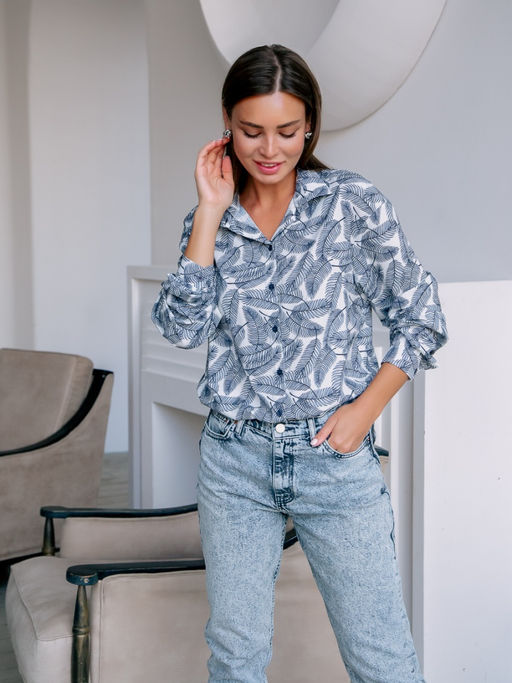 02-1165 Блуза - Вишня фото 2