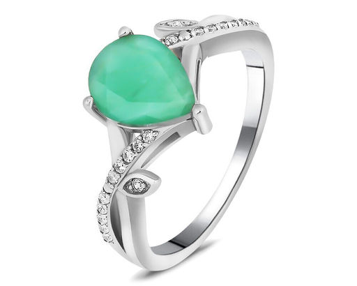 Кольцо, изумруд берилл, SL-RIC106