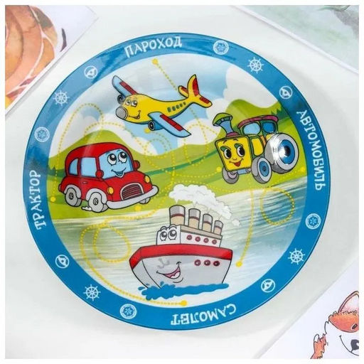 Набор Транспорт 3 предмета (тарелка 19 см, миска 18 см, кружка 240 мл) в под. уп. арт.MFK04001 /МФК/  фото 3