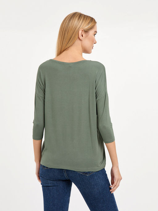 футболка женская свободного кроя с рукавом 3/4 - Glenfield фото 6