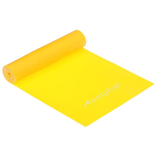 Эспандер ленточный для фитнеса ONLYTOP, 150×15×0.03 см, 5 кг, цвета МИКС