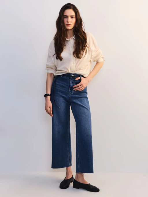 Джинсы укороченные с высокой посадкой ZR2604092323-103 / Zarina