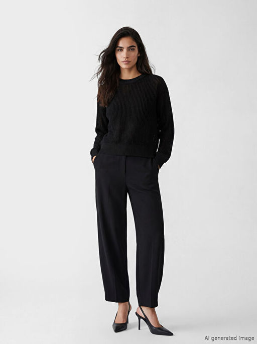 Свитер женский ажурный oversize