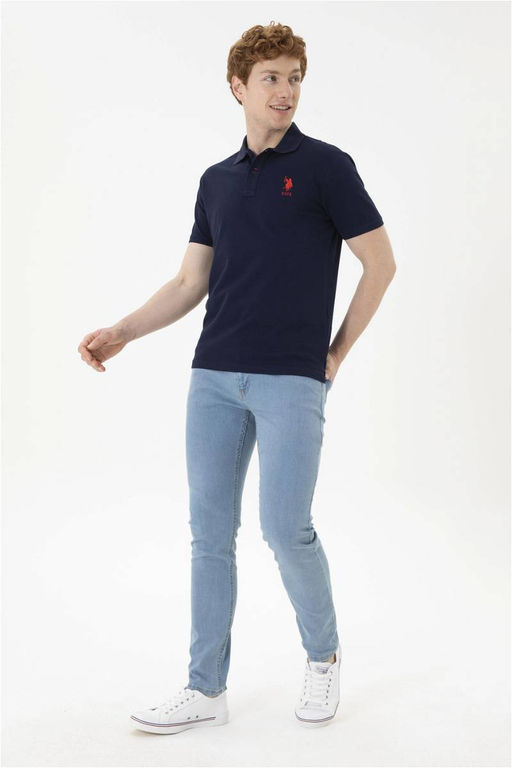 Мужская темно-синяя базовая футболка - U.s. polo assn фото 4