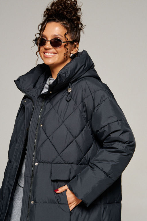 Пальто Beautiful Free 8016-Р черный