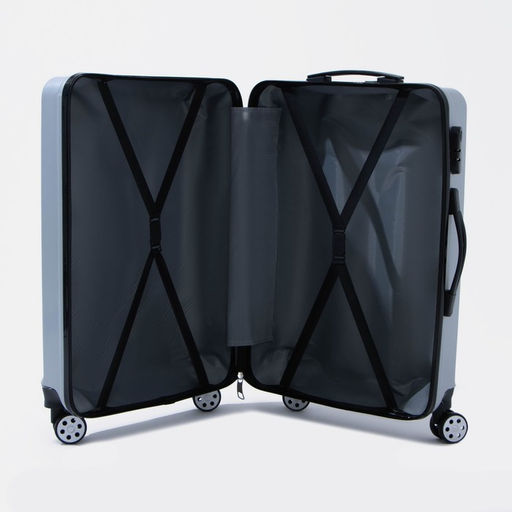 Чемодан средний 24, кодовый замок, цвет серебристый - Simaland фото 8