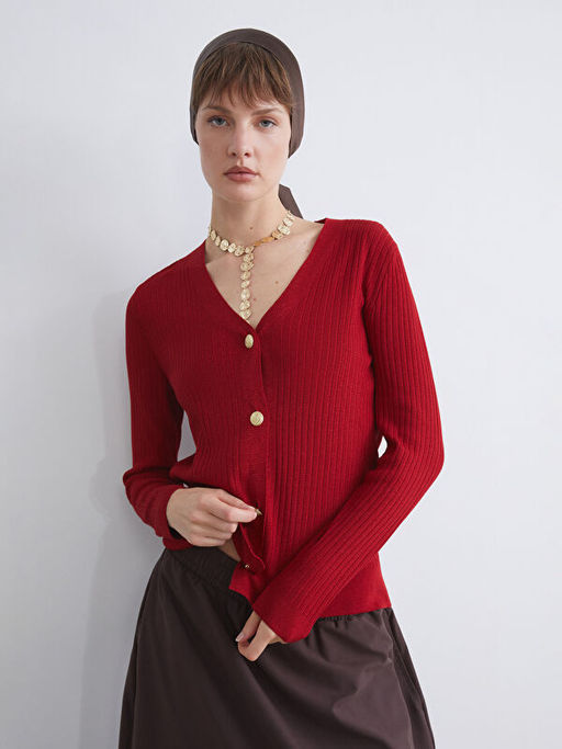 V Yaka Kad?n Triko H?rka