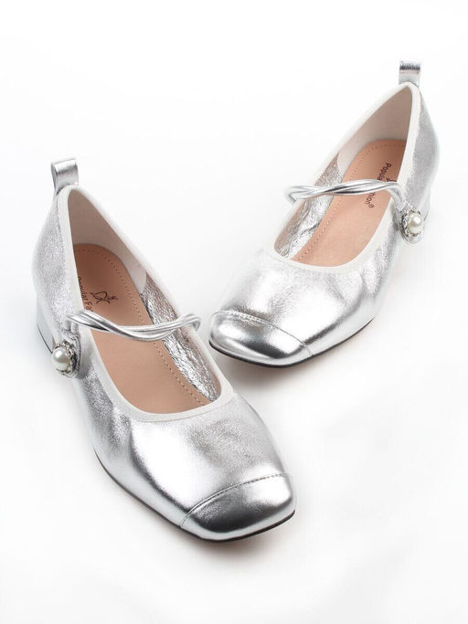 06-B69A-121C GREY/SILVER Туфли женские (натуральная кожа)