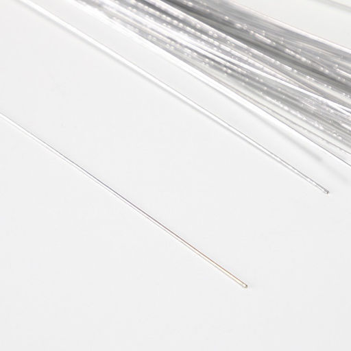 Цена за 50 шт. Проволока для изготовления искусственных цветов «Серебро», 40 см, сечение 0.7 мм