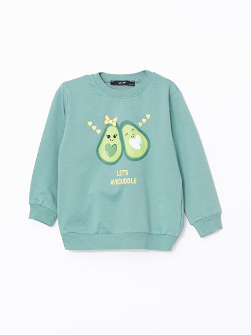 Bisiklet Yaka Bask?l? K?z Bebek E?ofman Tak?m