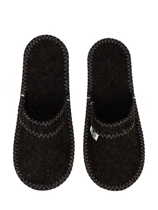 Тапочки для бани, шерсть 100%, серые, «Добропаровъ»