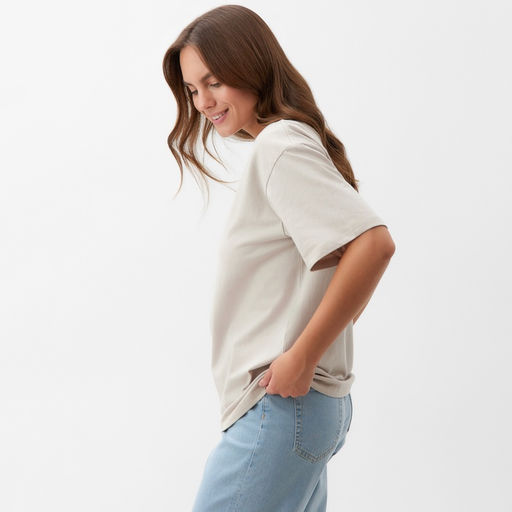 Футболка женская KAFTAN: Basic line, бежевая, размер 52-54