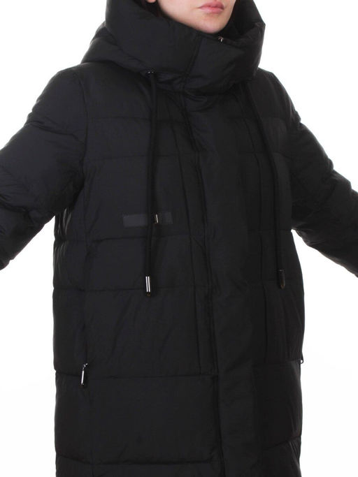 8818 BLACK Пальто зимнее женское (200 гр. холлофайбер)