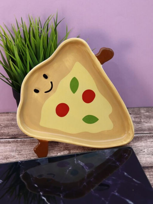 Тарелка керамическая iLikeGift Funny pizza, 21,6х20,3х2,5 см