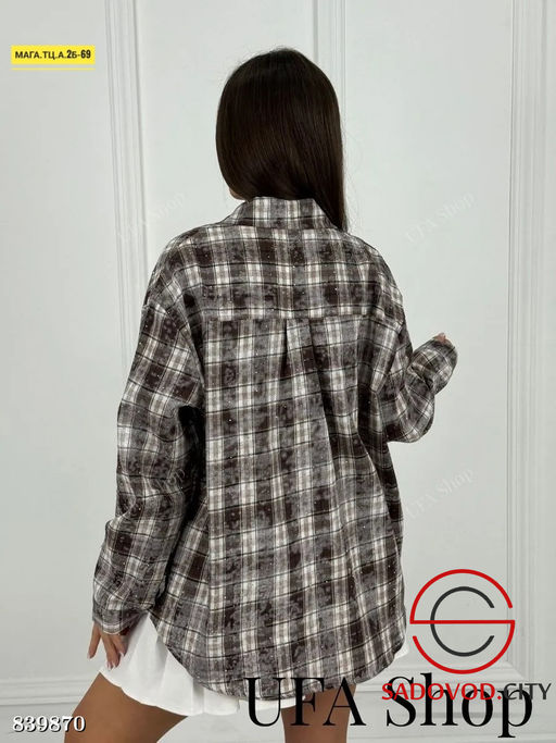 Рубашка женская со стразами - Bruno фото 2