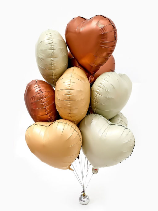 Воздушный шар фольгированный 18" «Сердце», набор 12 шт.