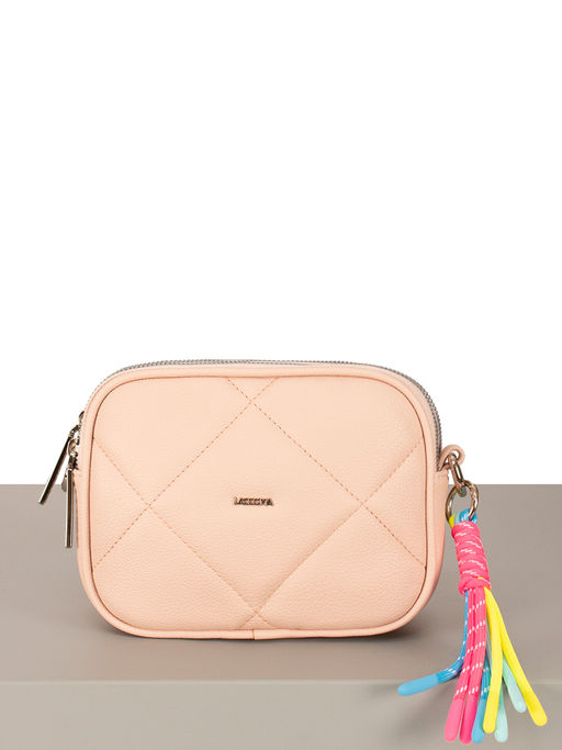 LACCOMA сумка Долли-ЛЦ802-бледно-розовый эко кожа хлопок  фото 3