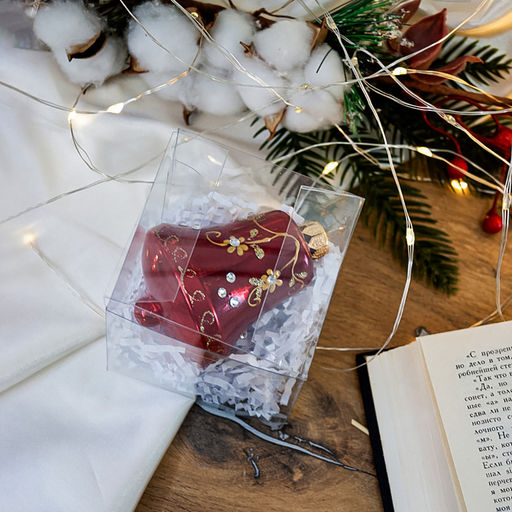 Елочная игрушка фигурка стеклянная Колокольчик-3 д5,3см, h8,5см, ручная художественная роспись, подарочная упаковка (Россия) - Домашняя Мода фото 4