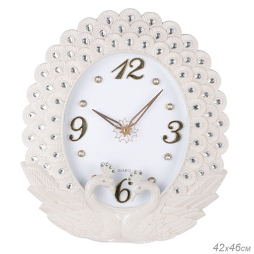 Часы настенные Павлины 42х47 см / WS-7280/W /уп 10/белые