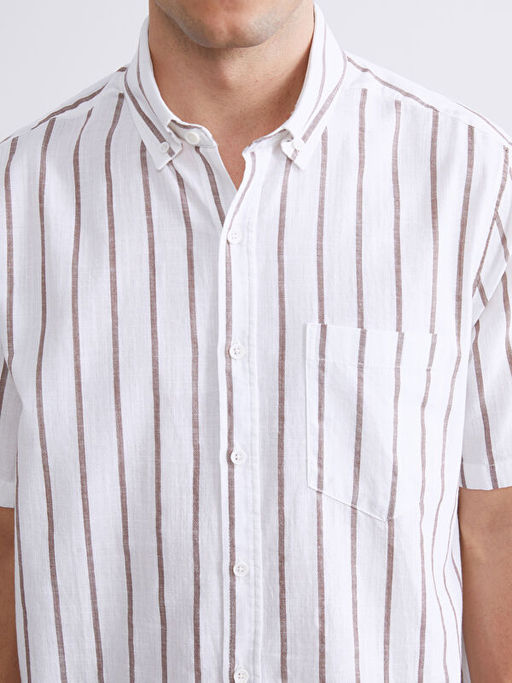 Regular Fit ?izgili Erkek G?mlek