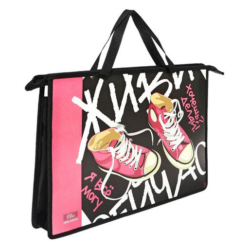 Папка для труда, А4, пластиковая, 33.5×23.5×5.5 см «Кеды»