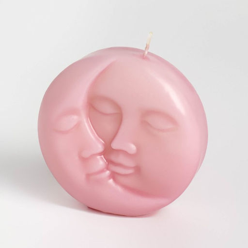 Свеча фигурная "Солнце и луна", 6х1,5 см, розовая