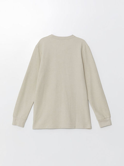 Bisiklet Yaka Uzun Kollu Erkek Sweatshirt - Waikiki фото 2