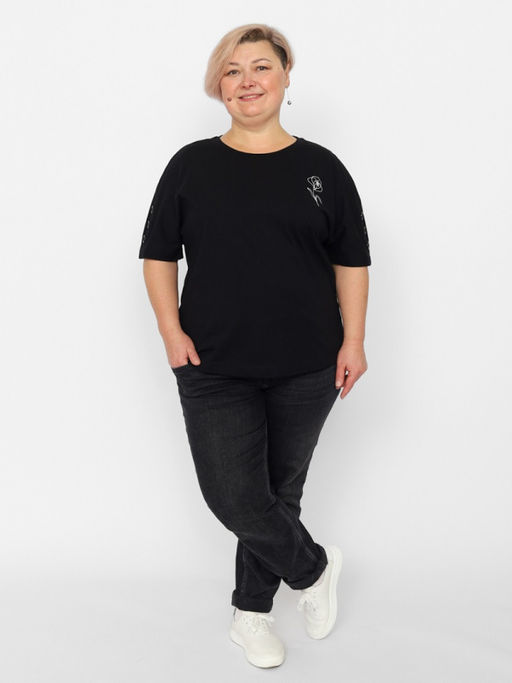 CRB wear/FSLW 60257-22 Футболка женская,черный/Ex.Cherubino  фото 2